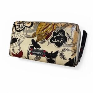 Sakroots Artist Circle Coated Canvas Zip Wallet